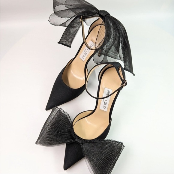 Jimmy Choo Averly 100mm asymmetric pumps size 38.5  EU (MSRP $1125) - Picture 7 of 12